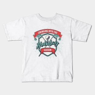 Christmas Golfer Kids T-Shirt